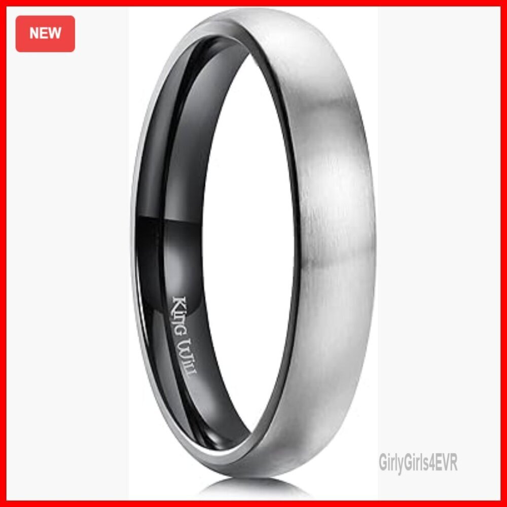 Pure Titanium Wedding Band Comfort Fit Sizes 4-16 3-9mm Widths